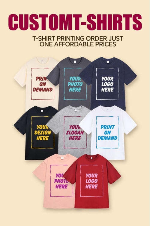 Design Your Own T-Shirt – Upload Image or Add Text | POD Custom Tee for Men & Women | Soft Cotton Shirt