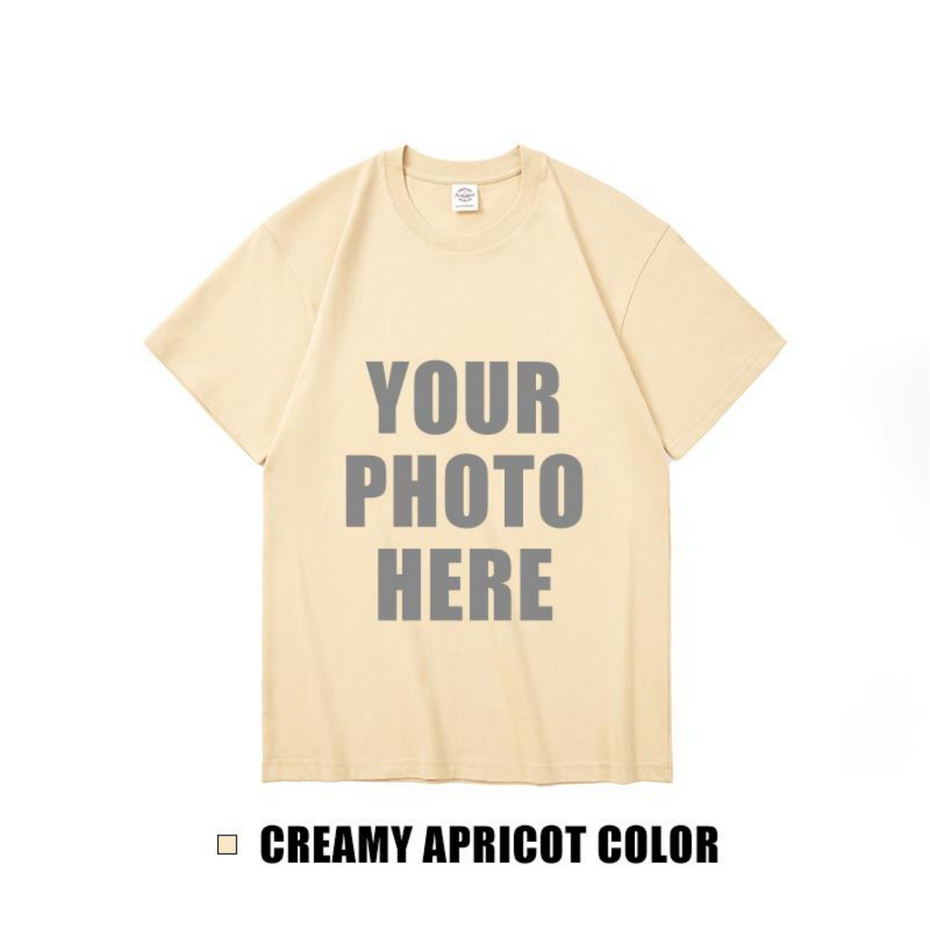 Custom T-Shirts, 230g 100% Cotton Fabric, Personalized Photos, Text, Logos, Advertising Gift T-Shirts, Printed on Demand