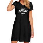 LAT Women's Fine Jersey V-Neck Coverup T-Shirt - Image 2