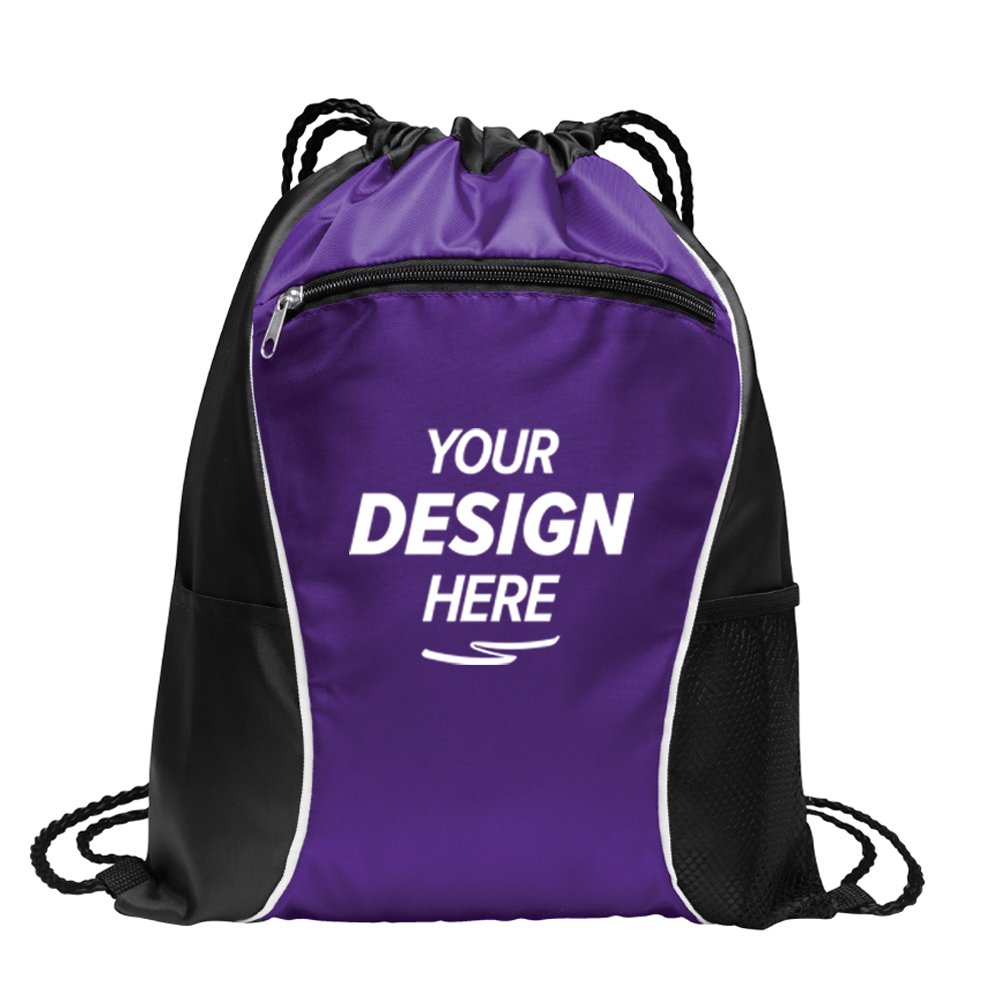 bg613_7d46_fr.jpg Port Authority Fast Break Drawstring Bag - Image 1