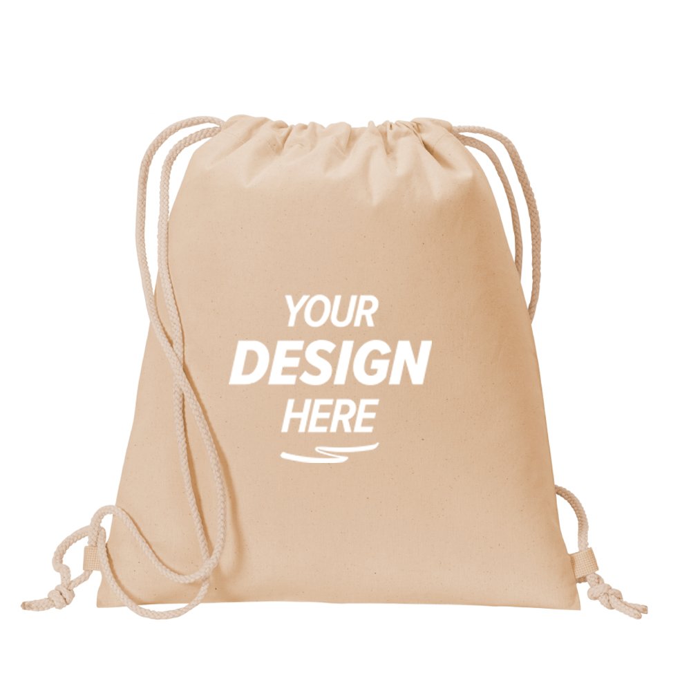 bg620_d6ac_fr.jpg Port Authority Cotton Drawstring Bag - Image 1