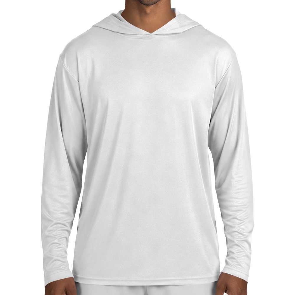 bg7310_WH33_fr.jpg Blue Generation Adult Long Sleeve Hooded Tee - Image 1