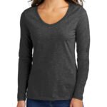 Port & Co Women’s Long Sleeve Fan Favorite V-Neck Tee