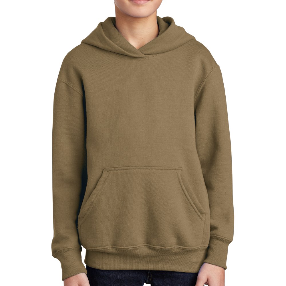 pc78yh_99d1_fr.jpg Port & Co Youth Core Fleece Pullover Hooded Sweatshirt - Image 1