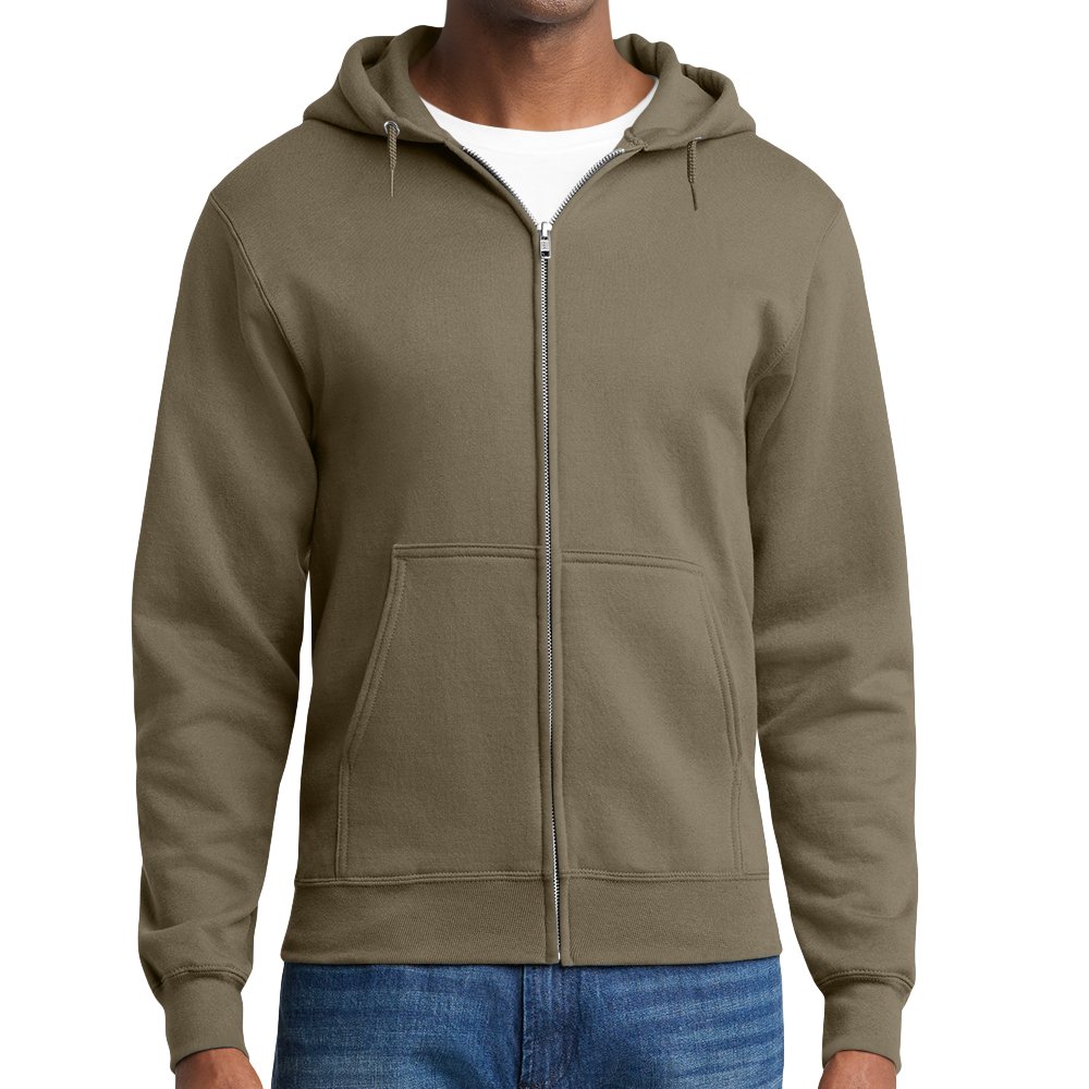 pc78zh_5748_fr.jpg Port & Co Core Fleece Zip Up Hoodie - Image 1