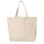 Medium Zippered Canvas Tote Bag - Image 2