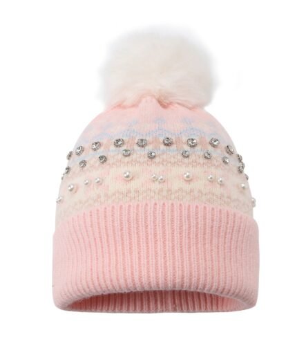 Nordic Fair Isle Pom Long Beanie