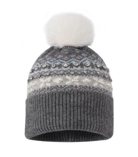Nordic Fair Isle Pom Long Beanie