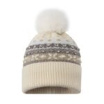 Nordic Fair Isle Pom Long Beanie - Image 4