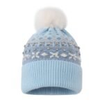 Nordic Fair Isle Pom Long Beanie - Image 3