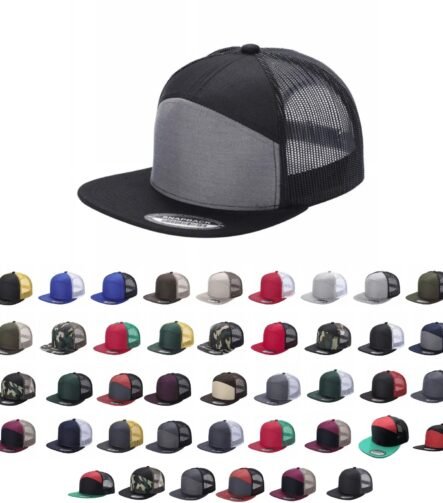 7FTM - 7 Panel Flat Bill Trucker Cap