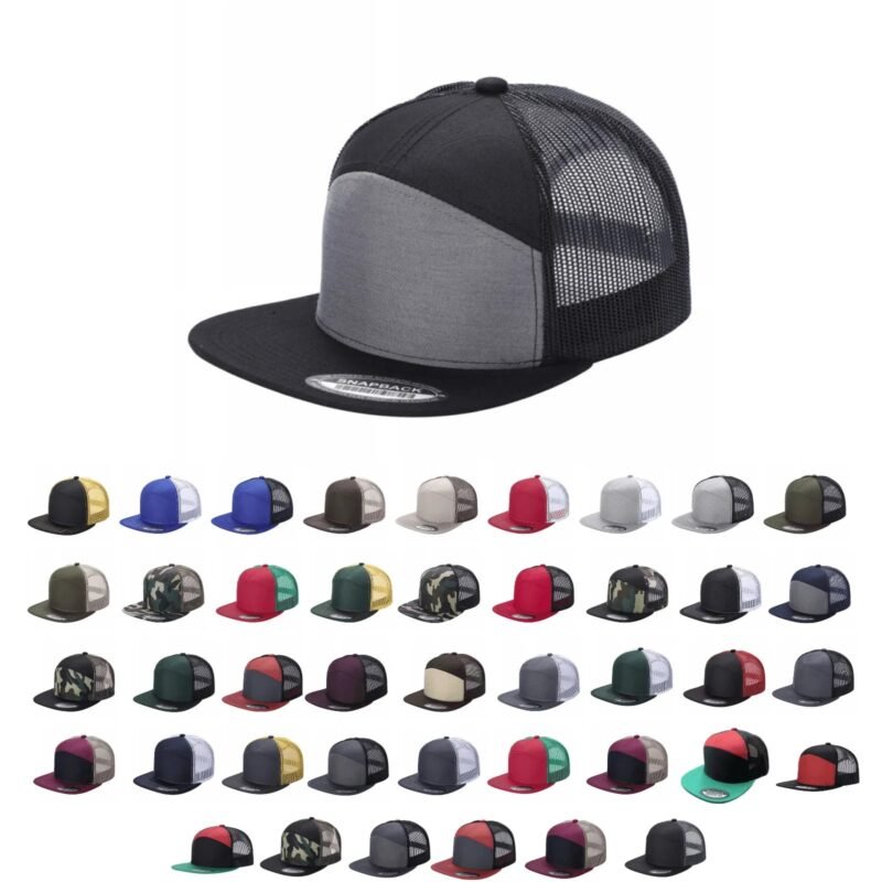 7FTM - 7 Panel Flat Bill Trucker Cap