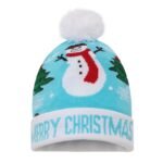 LED Patterned Pom Long Beanie - Image 3