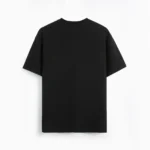 Black short-sleeve crew-neck T-shirt back view