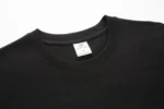 Black short-sleeve crew-neck T-shirt neckline view