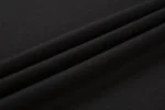 Black short-sleeve crew-neck T-shirt fabric drape view