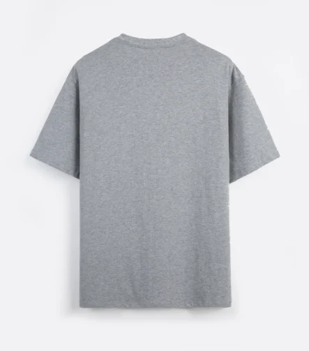 Heather Gray short-sleeve crew-neck T-shirt back view