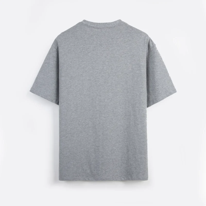 Heather Gray short-sleeve crew-neck T-shirt back view