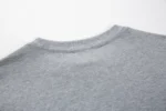 Heather Gray short-sleeve crew-neck T-shirt back neckline view