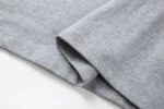 Heather Gray short-sleeve crew-neck T-shirt sleeve hem view