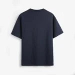 Navy short-sleeve crew-neck T-shirt back view