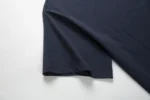 Navy short-sleeve crew-neck T-shirt hem view