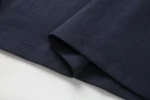 Navy short-sleeve crew-neck T-shirt sleeve hem view