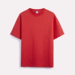 Red short-sleeve crew-neck T-shirt front view