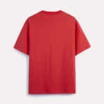 Red short-sleeve crew-neck T-shirt back view