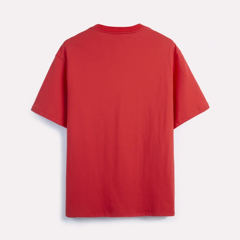 Red short-sleeve crew-neck T-shirt back view
