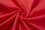 Red short-sleeve crew-neck T-shirt fabric view