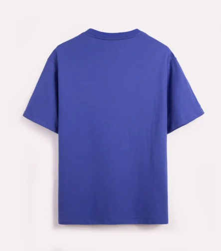 Royal Blue short-sleeve crew-neck T-shirt back view