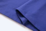 Royal Blue short-sleeve crew-neck T-shirt sleeve hem view