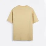 Sand short-sleeve crew-neck T-shirt back view