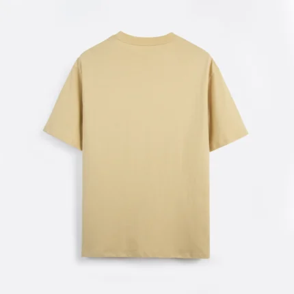 Sand short-sleeve crew-neck T-shirt back view