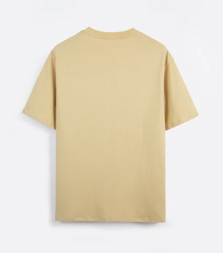 Sand short-sleeve crew-neck T-shirt back view