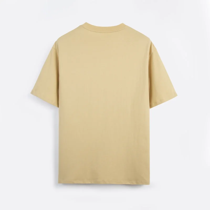 Sand short-sleeve crew-neck T-shirt back view