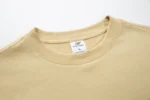 Sand short-sleeve crew-neck T-shirt neckline view