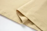 Sand short-sleeve crew-neck T-shirt sleeve hem view