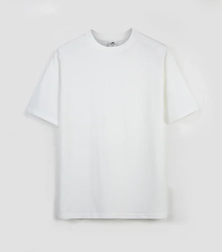 White short-sleeve crew-neck T-shirt front view