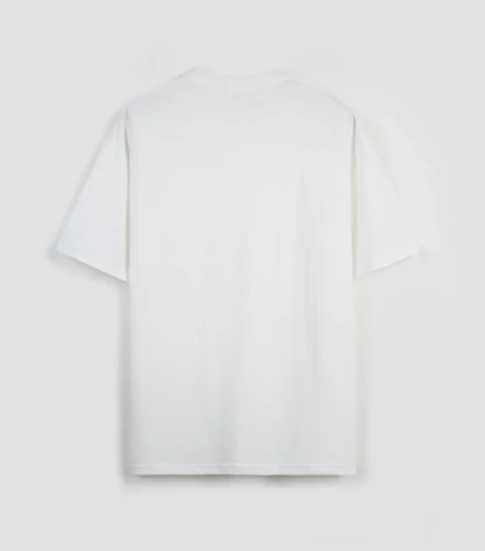 White short-sleeve crew-neck T-shirt back view