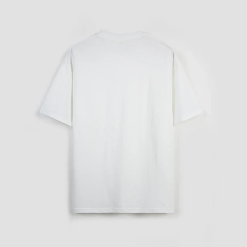 White short-sleeve crew-neck T-shirt back view
