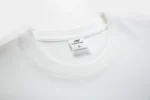 White short-sleeve crew-neck T-shirt neckline view