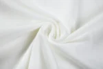 White short-sleeve crew-neck T-shirt fabric view