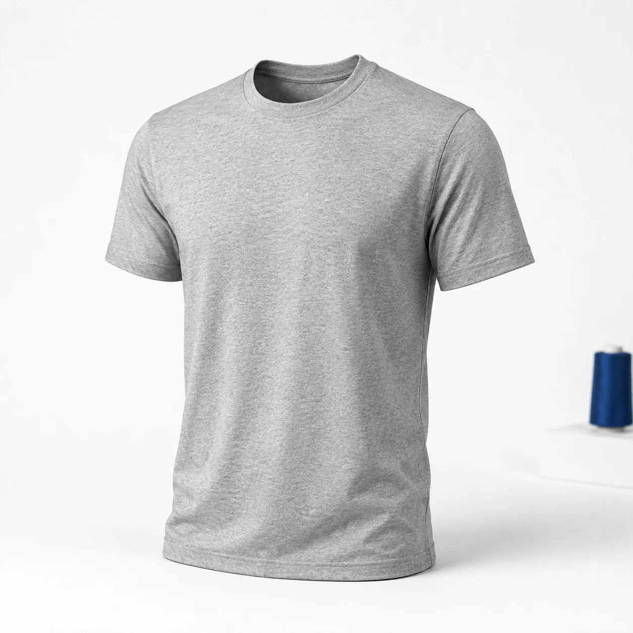 Heather gray blank T-shirt ready for a custom apparel design