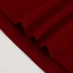 Burgundy short-sleeve crew-neck T-shirt hem view