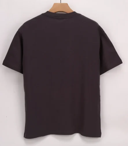Charcoal short-sleeve crew-neck T-shirt front view