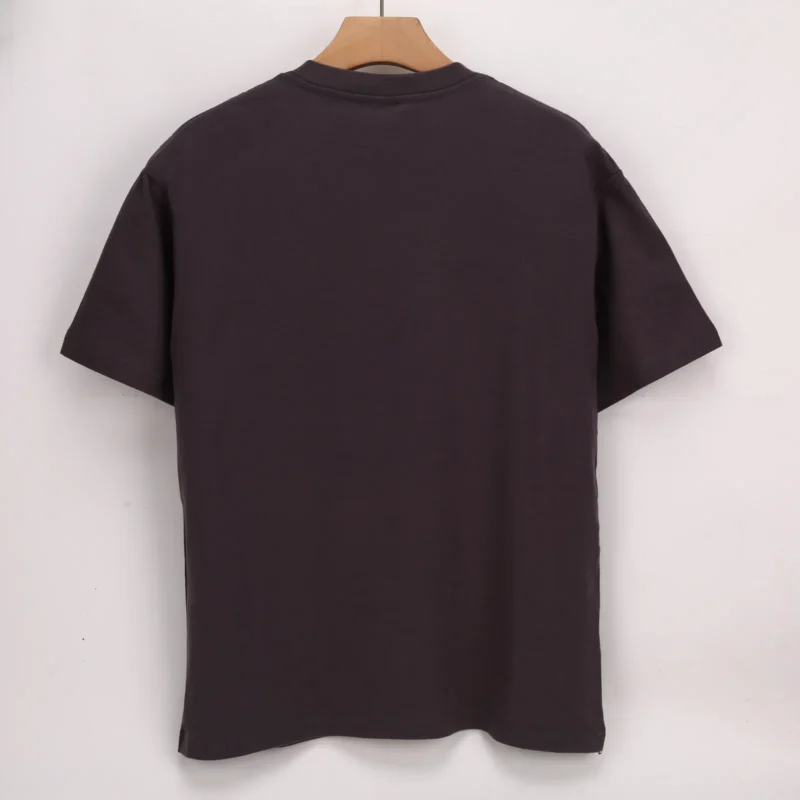 Charcoal short-sleeve crew-neck T-shirt front view