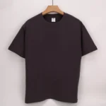 Charcoal short-sleeve crew-neck T-shirt back view