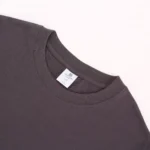 Charcoal short-sleeve crew-neck T-shirt neckline view